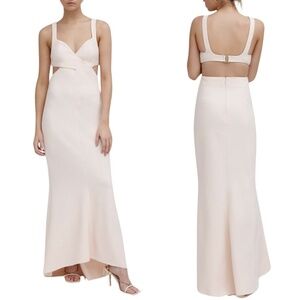 Significant Other Evie Cut Out Open Back Long Maxi Dress in Blush Sz. 10